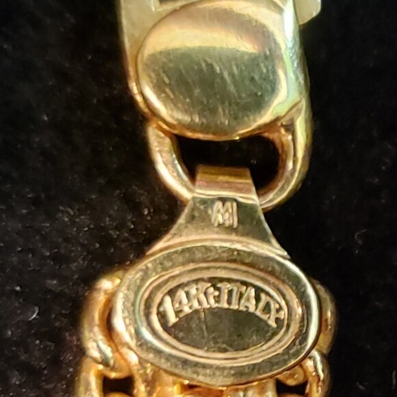 **SOLD**14k Solid Yellow Gold Mesh Bracelet made in Italy 7", 10mm, ≈9.54 grams - Picture 3 of 9